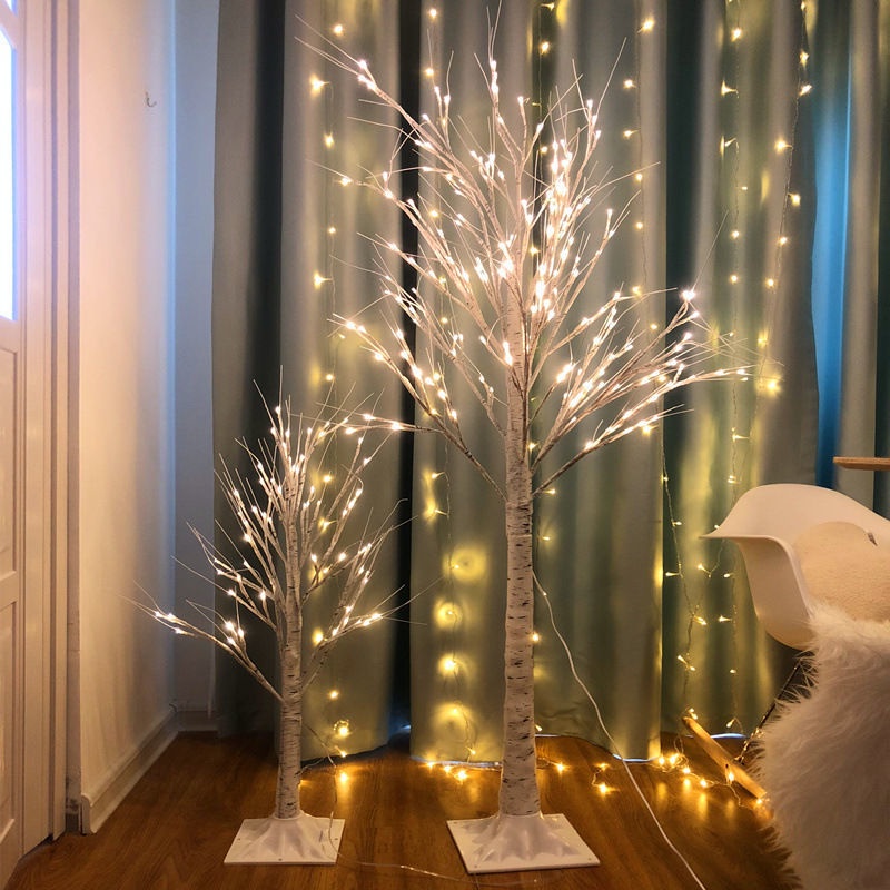 60เซนติเมตรสีขาวต้นคริสต์มาสแสงหลอดไฟ-led-คริสต์มาสโคมไฟตกแต่งสำหรับบ้านสวนภูมิทัศน์ตกแต่งที่ทันสมัยยืนโคมไฟ-flowerdance