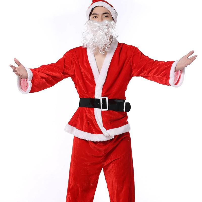 ภาพสินค้าชุดซานต้า ชุดซานตาครอส สำหรับผู้ใหญ่ ผ้ากำมะหยี่อย่างดี ครบเซ็ท FREE SIZE X-mas จากร้าน jtong0004 บน Shopee ภาพที่ 7