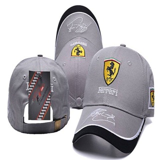 Porsche Car Ferrari F1 หมวกเบสบอล หมวกปีกโค้ง ลําลอง กันแดด ลายโลโก้รถยนต์ สําหรับผู้ชาย และผู้หญิง