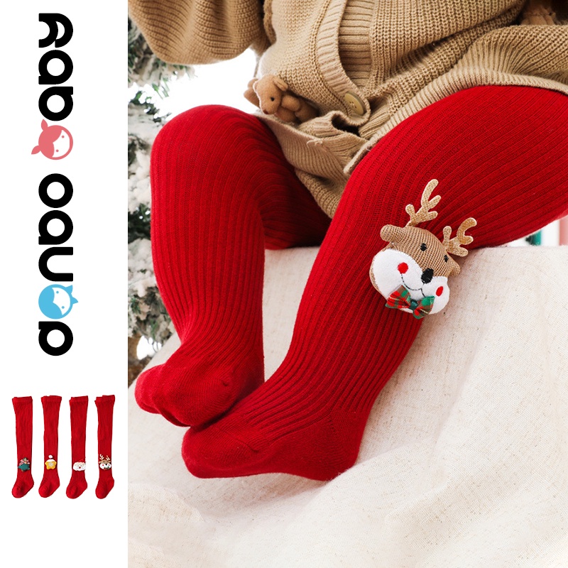 ถุงเท้า-ลายการ์ตูนซานตาคลอส-กวางเอลก์-คริสต์มาส-สําหรับเด็ก-danbobaby-christmas