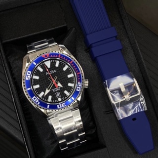 [ผ่อนเดือนละ349]🎁ALBA นาฬิกาข้อมือผู้ชาย Active สายสแตนเลส รุ่น AS9N99X - สีเงิน / สีน้ำเงิน ของแท้100% ประกัน1ปี