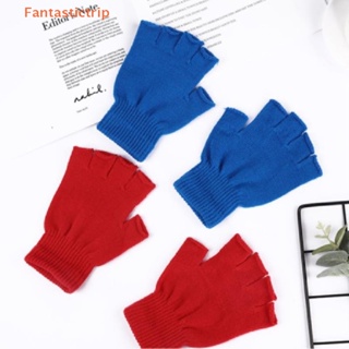 สินค้า Fantastictrip 1 คู่ ถุงมือ ฤดูหนาว หน้าจอสัมผัส ไม่มีนิ้ว อบอุ่น ถุงมือครึ่งนิ้ว แฟชั่นอุ่นนิ้ว