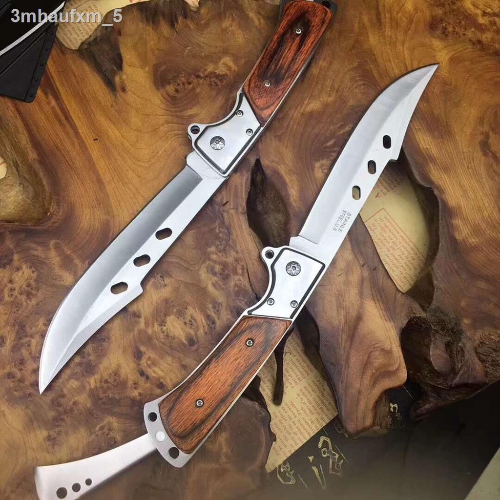 folding-knife-มีดพับหางแฉกพร้อมซอง-มีดพับ-มีดเดินป่า-มีดล่าสัตว์-มีดสะสม-usa-army-knife-hunting-knife