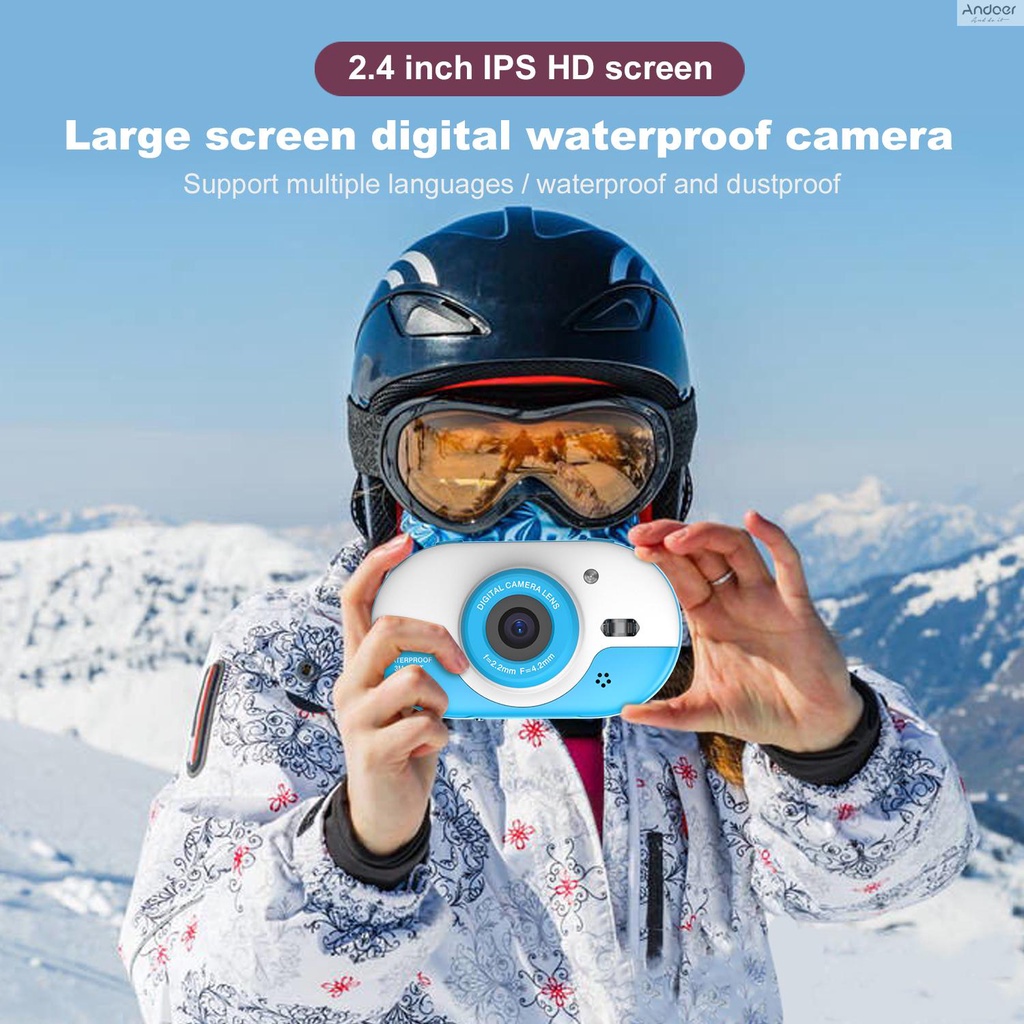 กล้องดิจิทัลเด็ก-8mp-กันน้ํา-พร้อมกล้องคู่-ด้านหน้า-และด้านหลัง-หน้าจอ-ips-hd-2-4-นิ้ว-คลิกเดียว-ถ่ายภาพ-วิดีโอ-ตั้งเวลาได้เอง-สําหรับ-5s