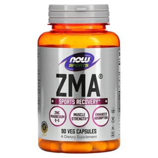 ภาพหน้าปกสินค้าซิงค์ แมกนีเซียม วิตามินบี6 Now Sports ZMA Sports Recovery, 90 Veg Capsules ที่เกี่ยวข้อง