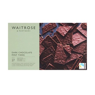 🇬🇧 Waitrose Mint Thins ช็อกโกแลตรสมินท์ผสมเกล็ดช็อกโกแลตชนิดแผ่นบาง​ ขนาด​ 150​ กรัม