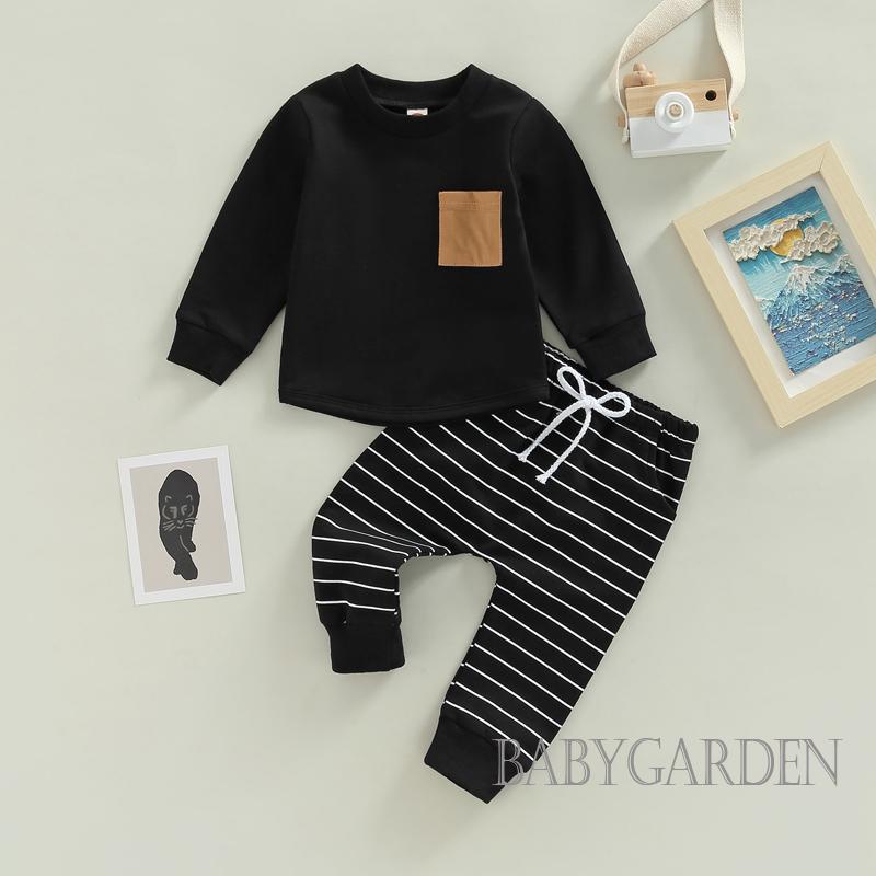 babygarden-ชุดเสื้อแขนยาว-คอกลม-และกางเกงขายาว-ลายทาง-แฟชั่นฤดูใบไม้ร่วง-สําหรับเด็กผู้ชาย-อายุ-0-3-ปี