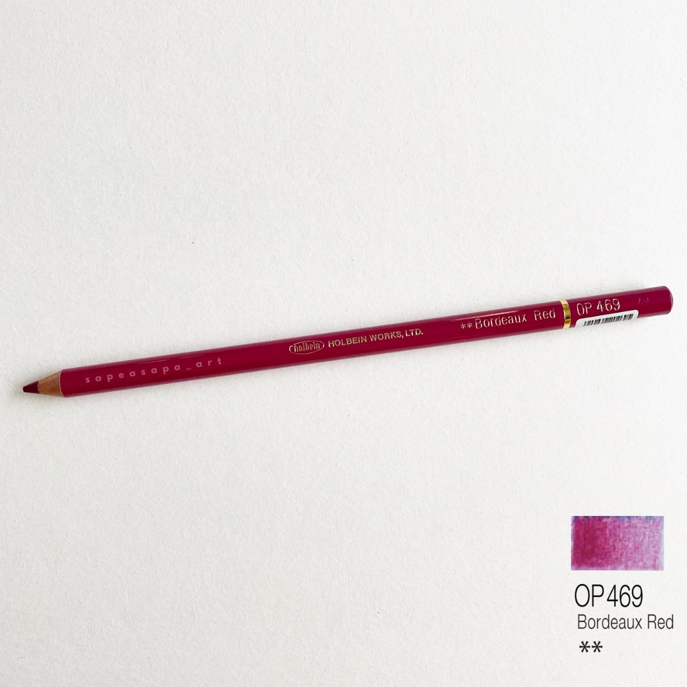 Holbein Artists' Colored Pencil - Bordeaux Red OP469 Professional Quality