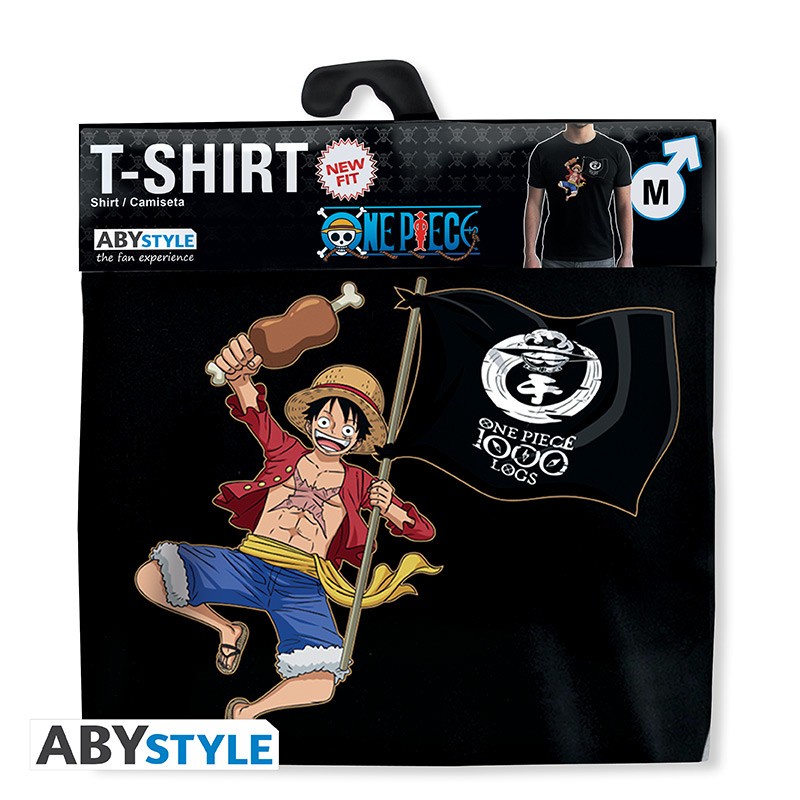 abystyle-ลิขสิทธิ์แท้-พร้อมส่ง-เสื้อยืดคอกลม-ไม่หดไม่ย้วย-one-piece-t-shirt-วันพีซ-ลูฟี่-ฉลองครบ-1000-ตอน