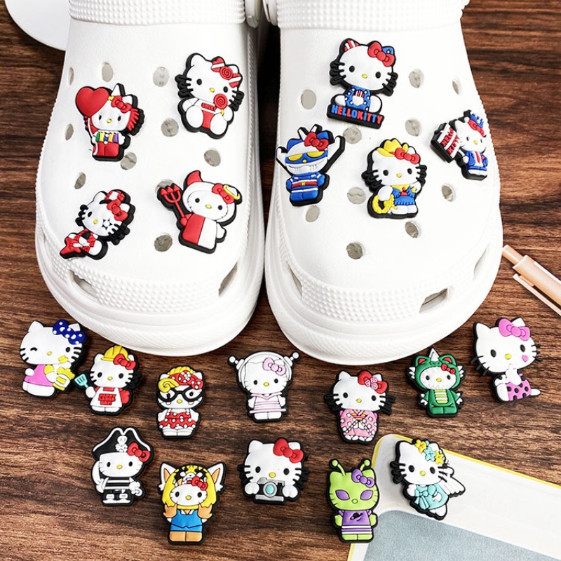 จี้การ์ตูน-hello-kitty-jibbitz-น่ารัก-เครื่องประดับ-สําหรับผู้ชาย-ตกแต่งรองเท้า-crocs