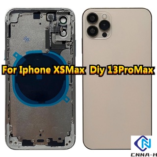 อะไหล่ฝาครอบแบตเตอรี่ สเตนเลส สําหรับ Iphone XSMax Like 13ProMax XS Max To 13 Pro Max