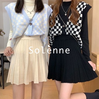 Solenne กระโปรง กระโปรงผู้หญิง สไตล์เกาหลี สําหรับผู้หญิง 2023 ใหม่ SO220246