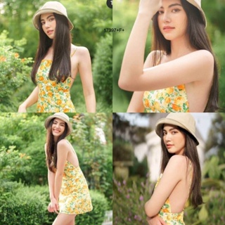 เดรสโชว์หลัง Flower Minidress เดรสเซ็กซี่ ใส่สวยแบบคุณใหม่ ดาวิกา ขอสาวสูง150-155cm.ใส่จ้าาา