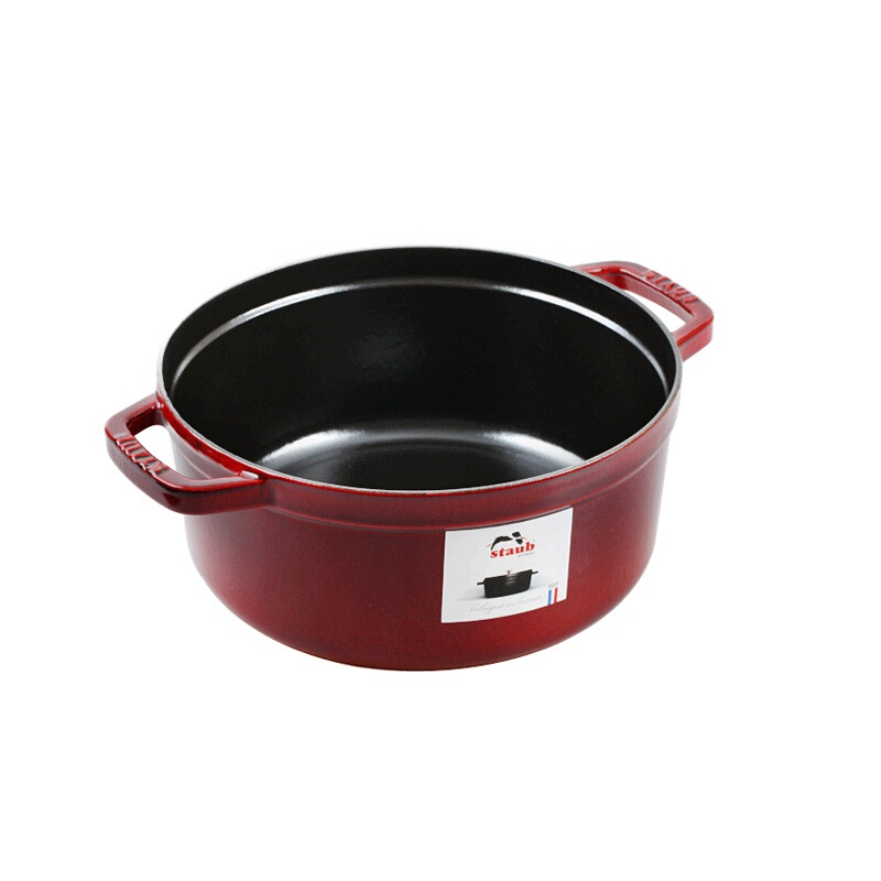 french-staub-enamel-cast-iron-pot-household-20-22-24cm-wok-round-two-ear-stewing-pot-stockpot-versatile