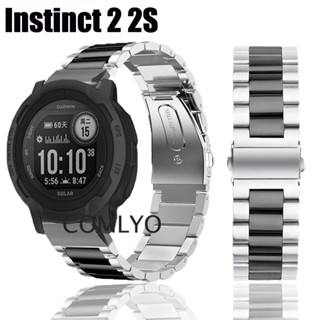 Fit for Garmin Instinct 2 Instinct2 2S สายนาฬิกาข้อมือ สเตนเลส โลหะ สําหรับ