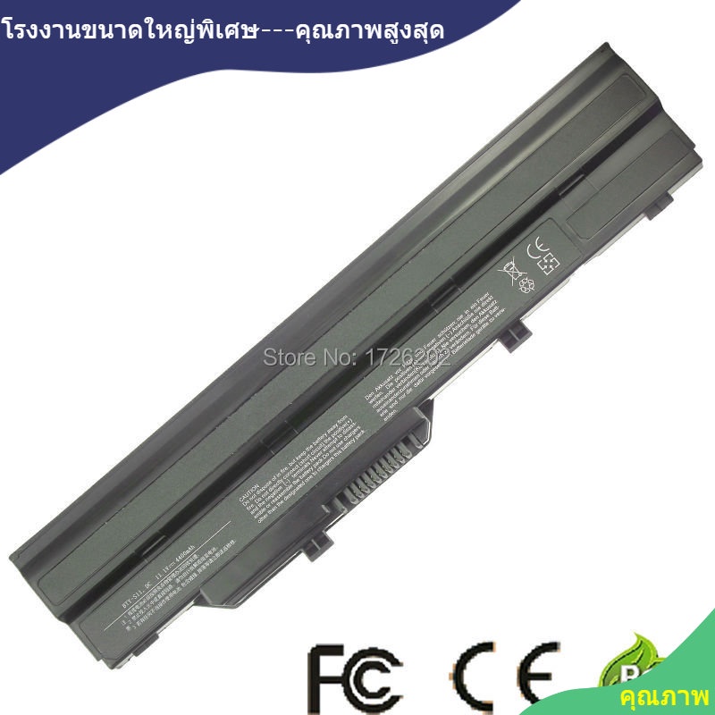 Exmate Laptop-Akku Für MSI Wind U90/U100 & Andere – 11,1V, 4400mAh, 6 Zellen, Kompatibel Mit BTY-S11/S12
