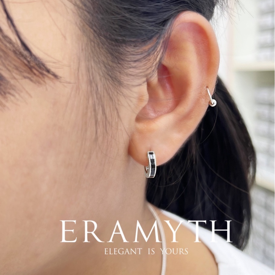 eramyth-jewelry-ต่างหูห่วง-ดีไซน์ลงสี-enamel-ดำ-เงินแท้-92-5-13mm-em-0061-สินค้ามาตรฐานส่งออก