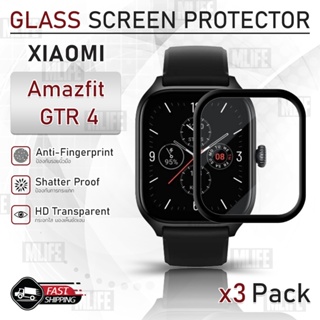 MLIFE - ฟิล์ม 3D นาฬิกา Xiaomi Amazfit GTS 4 ฟิล์มกันรอย กระจกนิรภัย เต็มจอ เคส สายนาฬิกา สายชาร์จ - PET Film for GTS4