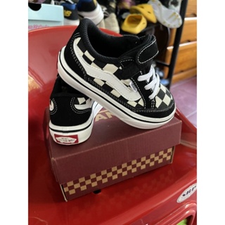 Vans blk/wht chk 16 cm. รองเท้าผ้าใบเด็กแท้100%