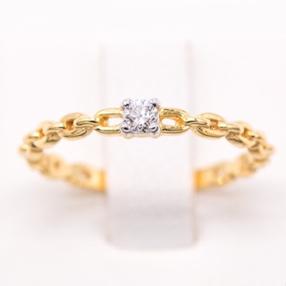สินค้า แหวนชู เม็ดเดี่ยว ราคาน่ารักๆ ดีไซด์เก๋ๆ ลายโซ่ Happy Jewelry ME511