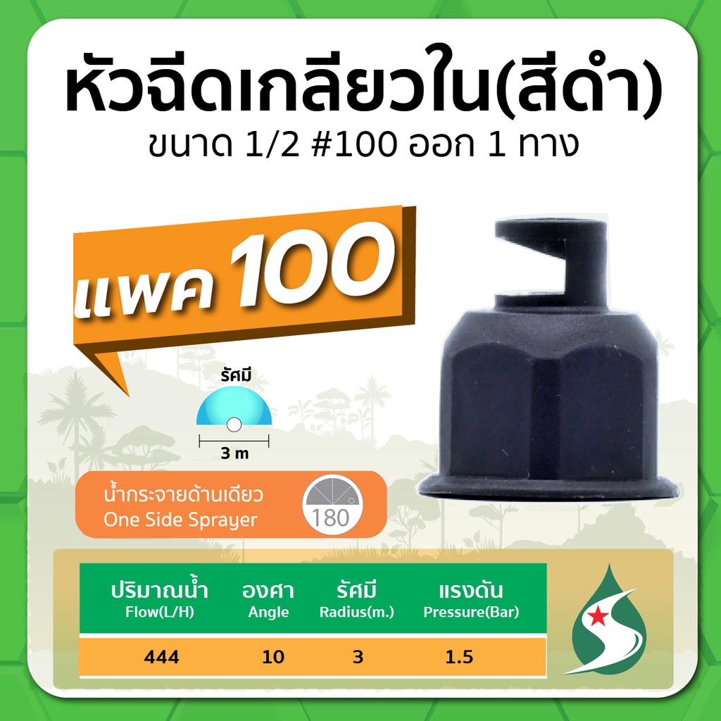 หัวฉีดน้ำ-หัวฉีดแบบเกลียวใน-หัวฉีด-ขนาด-1-2-3-4-มีทั้งแบบออก-1-ทาง-และ-ออก-2-ทาง-แพค-100-ชิ้น