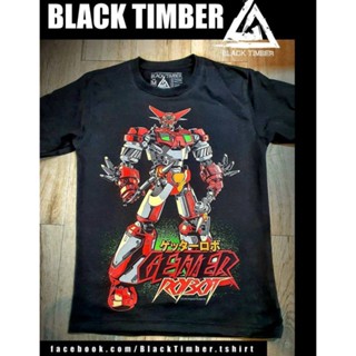 Tee BT 152 Getter Robot เสื้อยืด สีดำ BT Black Timber T-Shirt ผ้าคอตตอน สกรีนลายแน่น S M L XL XXL