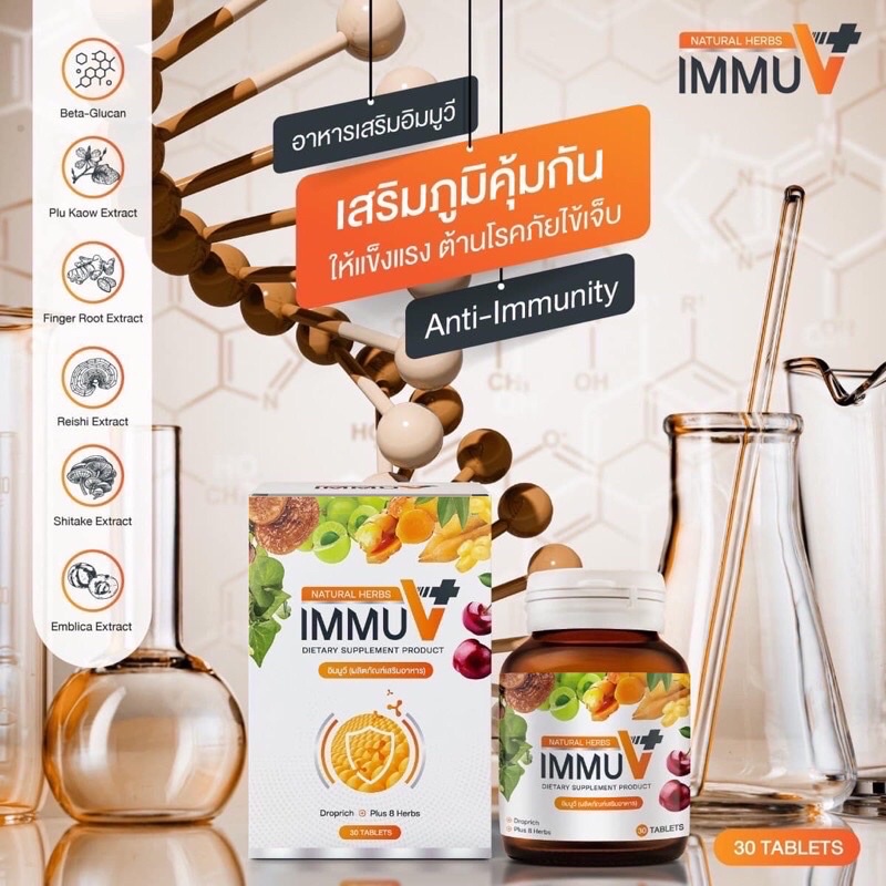 immu-v-อิมมูวีพลัส-อาหารเสริมช่วยสร้างภูมิคุ้มกัน-ของแท้-ขนาด-30แคปซูล