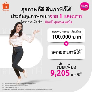 เช็ครีวิวสินค้า[E-Voucher] เมืองไทย ช้อปปี้ สุขภาพ เบาใจ  สำหรับอายุ 20-59 ปี