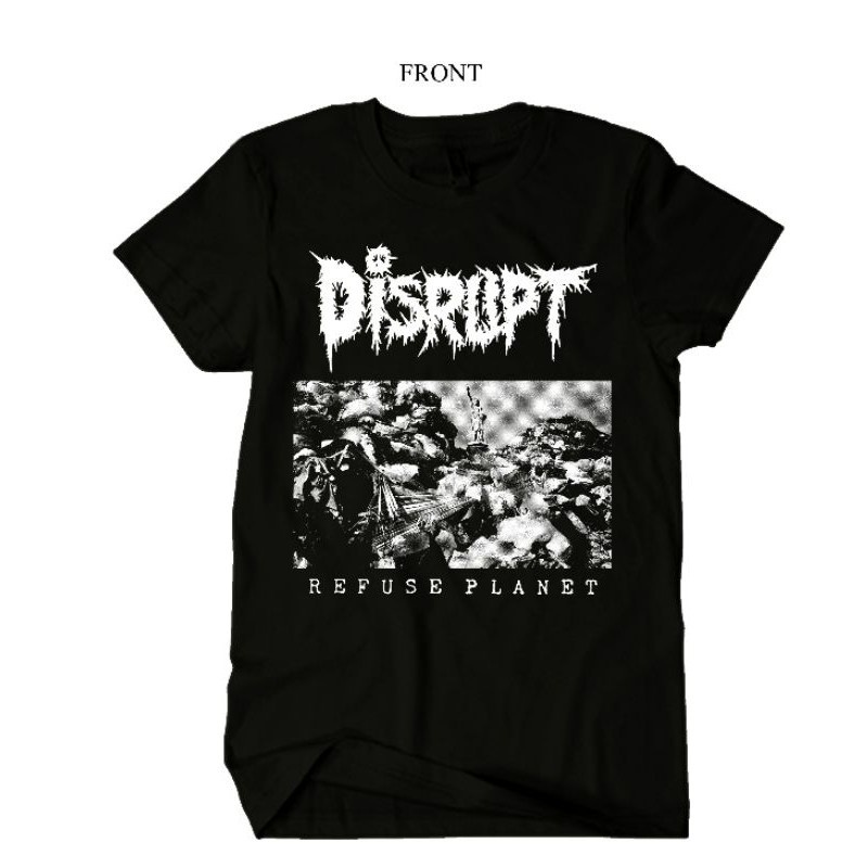 เสื้อตราหานคู่-เสื้อโอเวอร์ไซ-เสื้อยืดแฟชั่น-เสื้อยืดพังก์แบนด์-disrupt-ดาวเคราะห์ปฏิเสธ-tee