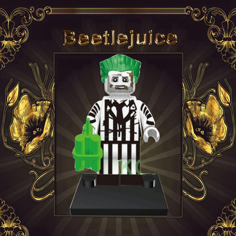 beetlejuice-บล็อคตัวต่อ-รูปภาพยนตร์สยองขวัญฮาโลวีน-ของเล่นเสริมการเรียนรู้-สําหรับเด็ก-diy