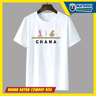 T SHIRT T-SHIRT GHANA Ball Cup WORLD FIFA WORLD QATAR 2022 Cotton COMBED 30S