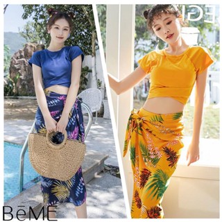 ชุดว่ายน้ำหญิง  ลายดอกทานตะวัน  ชุดว่ายน้ำหญิงสาว  สุดเซ็กซี่ ชุดว่ายน้ำเซ็กซี่  3  ชิ้น  ชุดว่ายน้ำ
