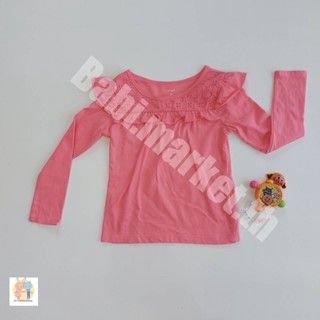 เสื้อยืดเด็กหญิง แขนยาว สีชมพู คาร์เตอร์ Carters ของใหม่