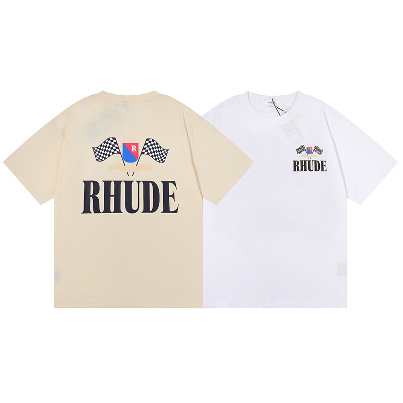 ใหม่-rhude-เสื้อยืดลําลอง-ผ้าฝ้าย-แขนสั้น-คอกลม-พิมพ์ลาย-คุณภาพสูง-เหมาะกับฤดูร้อน-สําหรับผู้ชาย-และผู้หญิง-ใหม่