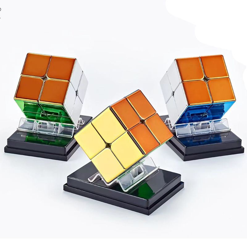 รูบิค-2x2-รูบิค-2x2-แม่เหล็ก-ใหม่ไฟฟ้าแม่เหล็กลําดับที่สอง-rubiks-cube-ลําดับที่-2การแข่งขันทองพิเศษเรียบดีบักของเล่นเด็กที่มีมูลค่าสูง
