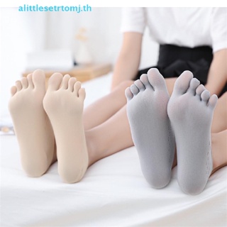 Alittlese ถุงเท้าซิลิโคน แบบสวมห้านิ้ว ป้องกันการลื่นไถล แฟชั่นสําหรับผู้หญิง