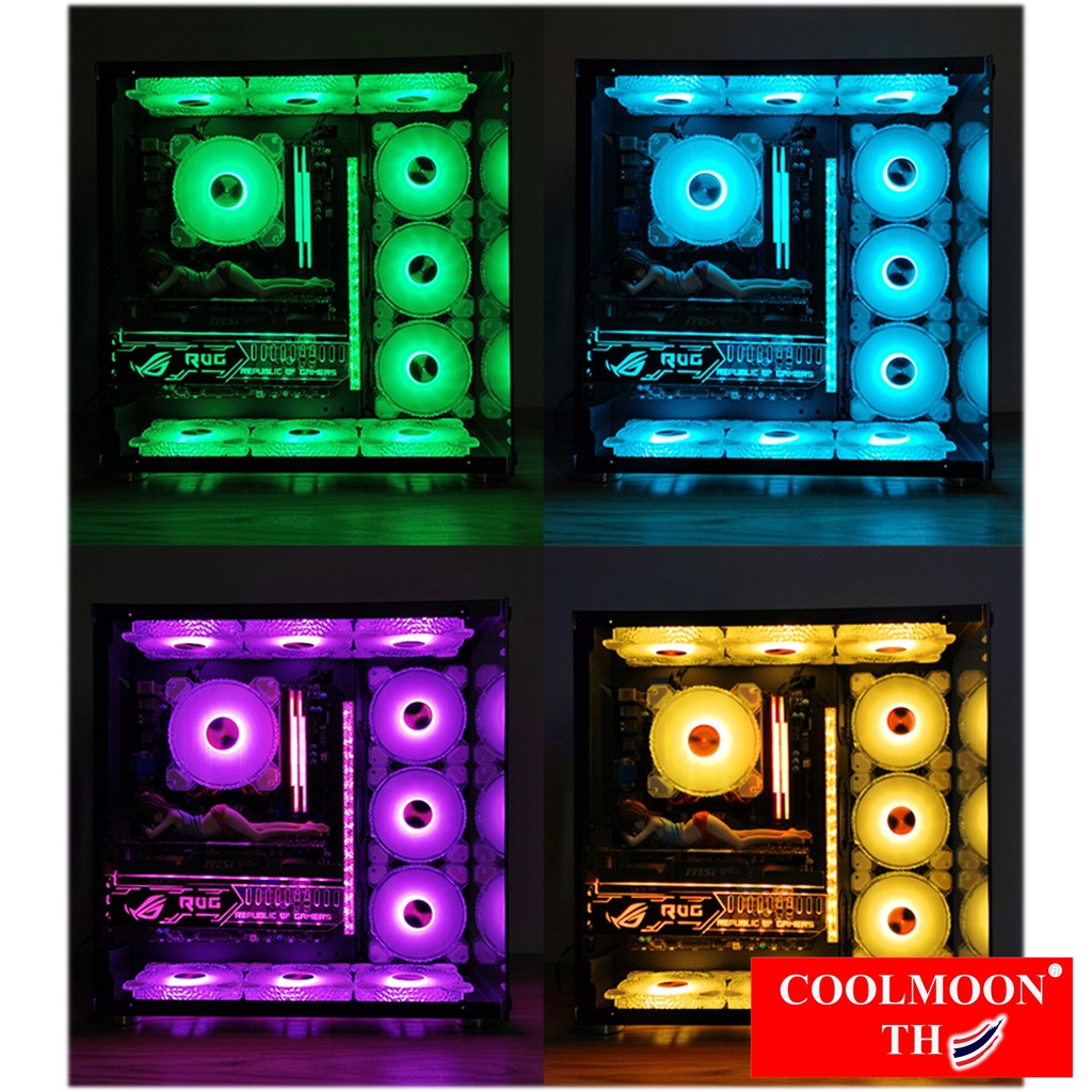 ชุดคอมโบเซ็ต-อุปกรณ์แต่งคอมrgb-พัดลมเคสx4-ฮีทซิงค์แรมx2-ชุดกล่องคอนโทรลและรีโมท