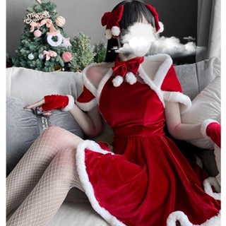 🎄🎁⛄ ชุดแซนตี้/ ซานต้า ชุดซานตี้ผู้ใหญ่ เข้าใหม่ งานผ้ากำมะยี่ น่ารักมากเว่อร์จ้าา cosplay