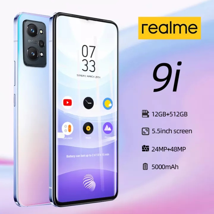 ราคาและรีวิวโทรศัพท์มือถือ realme 9i โทรศัพท์ ของเเท้100% แรม12GB รอม512GB 5G โทรศัพท์ โทรศัพท์มือถือราคาถูก Smart phone