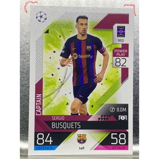 การ์ดนักฟุตบอล 2022/23 Sergio Busquets การ์ดสะสม FC Barcelona การ์ดนักเตะ บาเซโลน่า