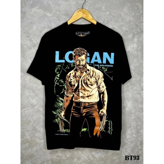 Loganเสื้อยืดสีดำสกรีนลายBT93