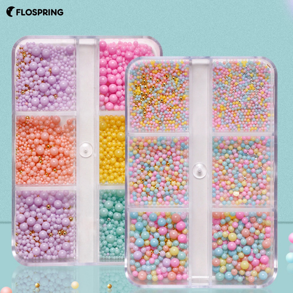 flospring-1-กล่องของขวัญเครื่องประดับเล็บลูกปัดสําหรับร้านทําเล็บผู้หญิงเล็บลูกปัดเครื่องประดับมินิทรงกลม