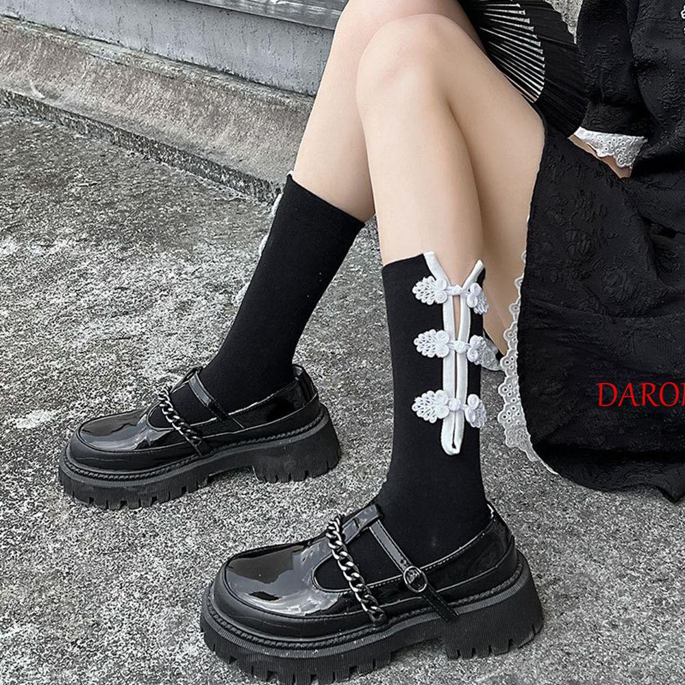 daron-tube-socks-casual-socks-leisure-breathable-hollow-calf-socks-female-jk-socks-autumn-and-winter-chinese-style-women-socks