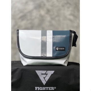 Fighter กระเป๋าสะพายข้าง(พร้อมส่ง)สีขาว-เทา-อากาศ