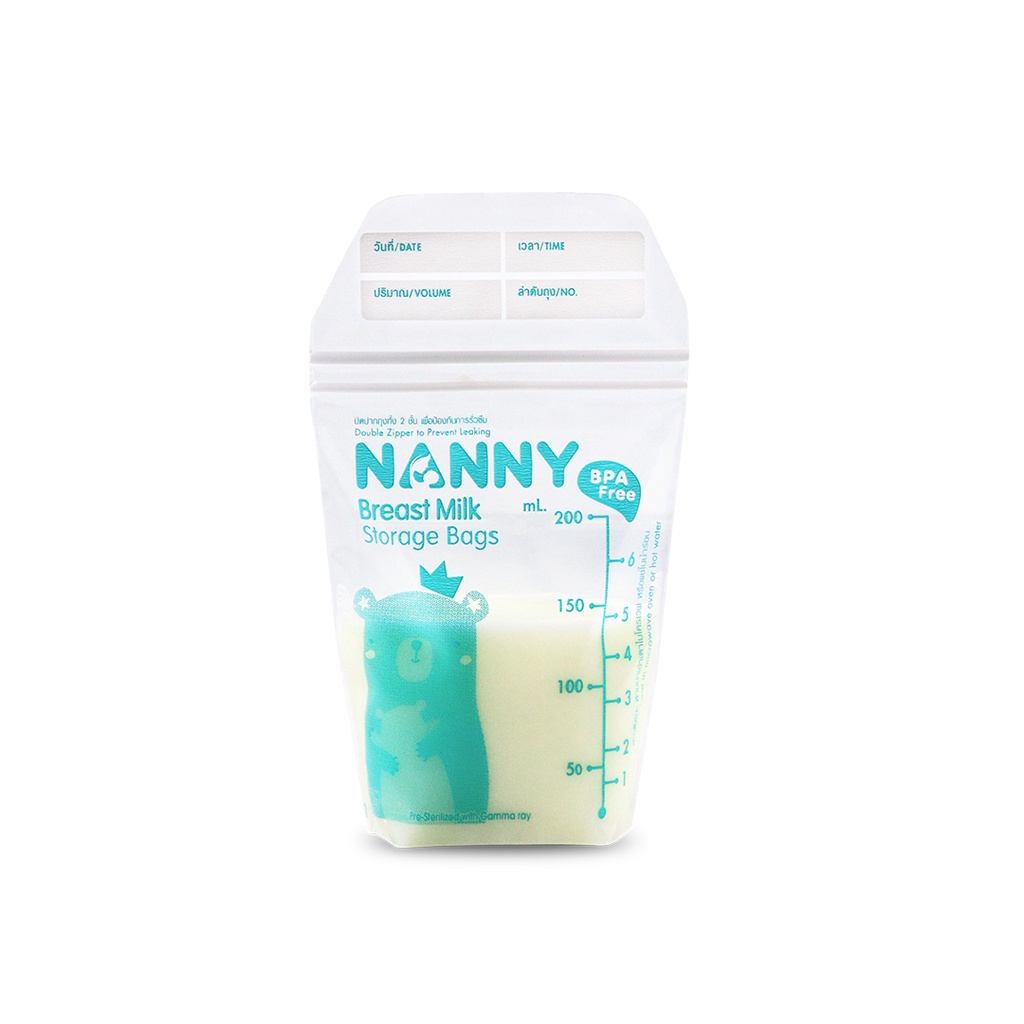 ภาพหน้าปกสินค้าNanny ถุงเก็บนม ถุงเก็บน้ำนม ขนาด 5 ออนซ์ 1 กล่อง (60 ถุง) มี BPA Free จากร้าน nannyplace บน Shopee