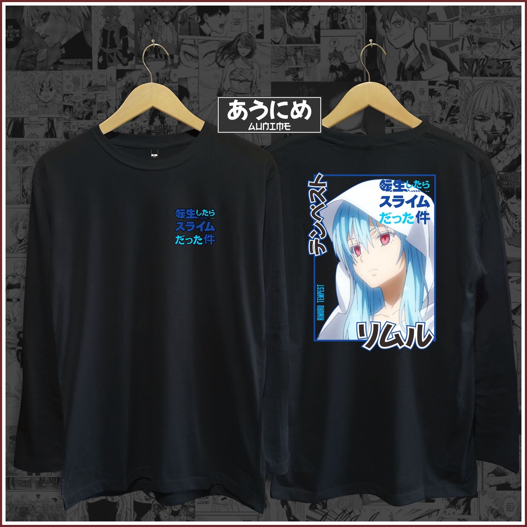 เสื้อยืดแขนยาว-พิมพ์ลายการ์ตูนอนิเมะ-rimuru-tempest-tensei-ara-slime-datta-ken-สําหรับผู้ชาย-และผู้หญิง