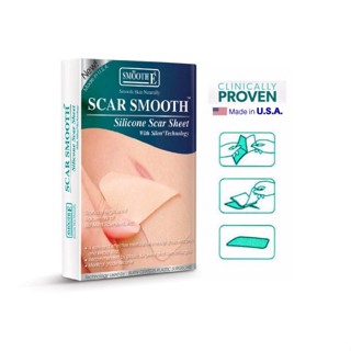 Smooth E แผ่นซิลิโคน แปะลดรอยแผลเป็นนูน คีลอยด์ Scar Smooth Silicone Scar Sheet แผลไฟไหม้ รอยแดง แผลผ่าตัด สมูทอี