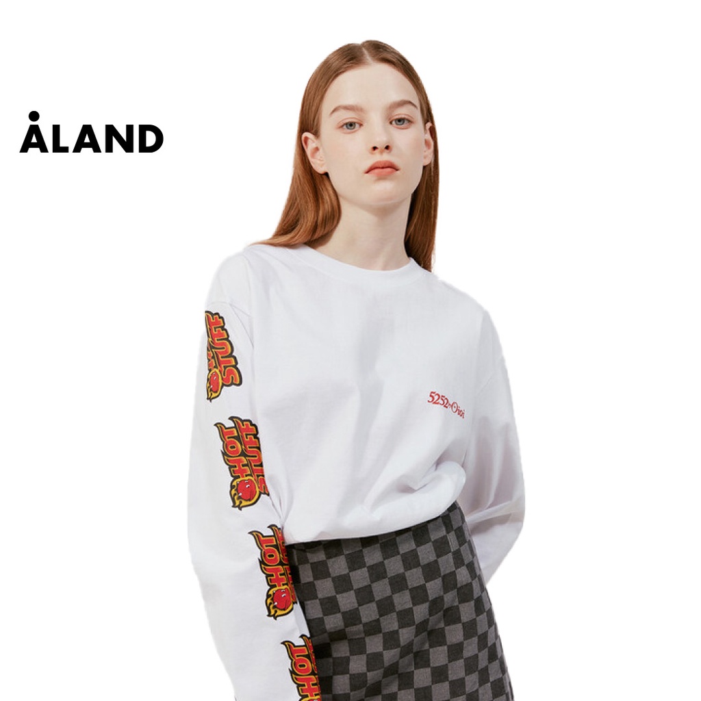 aland-เสื้อ-oioi-รุ่น-hot-stuff-long-sleeve-t-shirts-สีขาว