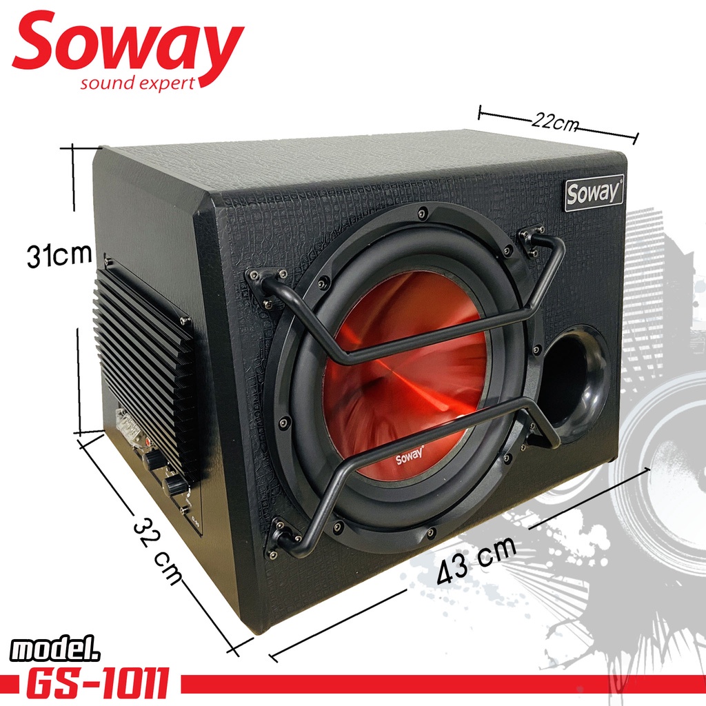 คุ้มราคา-ตู้ซับสำเร็จรูป-soway-gs1011-sub-box-10นิ้ว-มีแอมป์ในตัว-ตู้ลำโพงซับ-เบส-ซับวูฟเฟอร์-10-นิ้ว-ดอกซับ-800watt