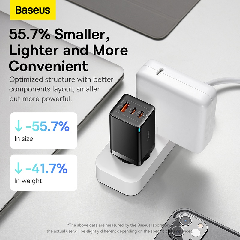 baseus-65w-gan5-ที่ชาร์จ-type-c-pd-usb-พร้อม-qc-4-0-3-0-แบบพกพา-ชาร์จเร็ว-สําหรับแล็ปท็อป-iphone13